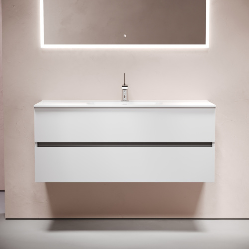 Тумба под раковину Sancos Urban UR120-1W 120х50 подвесная цвет белый - фото 3